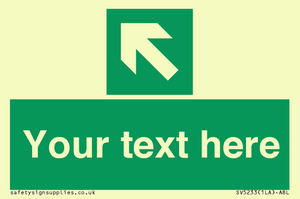 Custom Arrow Top Left Sign